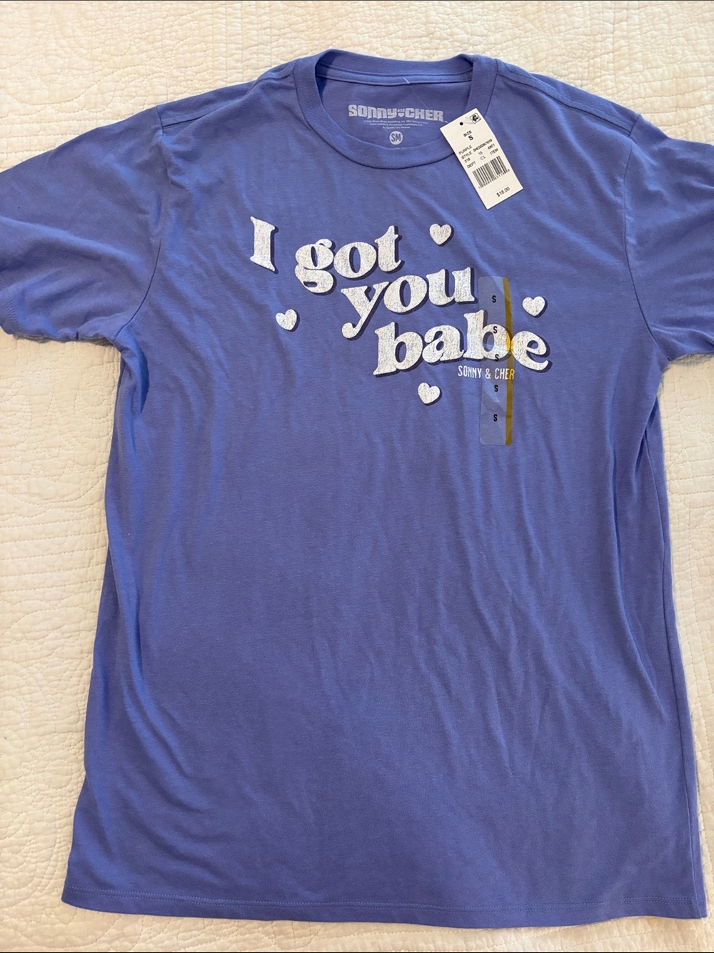 Sonny and Cher  'I Got You Babe' Blue Graphic Tee